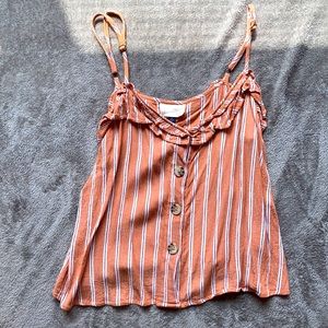 Universal Threads striped peach tank